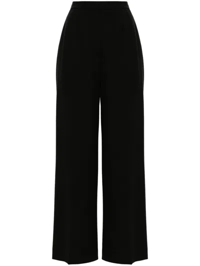 Harris Wharf London Flannel Palazzo Pants In Black