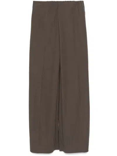 Harris Wharf London Flared Trousers In Brown