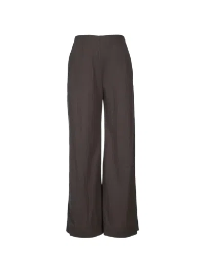 Harris Wharf London Women High Waist Wide Leg Trousers Rayon In Brown