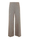 Harris Wharf London Tattersall-check Flared Trousers In Marrón