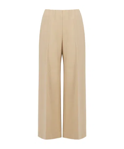 Harris Wharf London Flared Trousers Techno Viscose In Brown