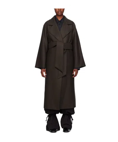 Harris Wharf London Girdle Coat In Black