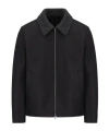 Harris Wharf London Wool Jacket With Zip And Collar In Black