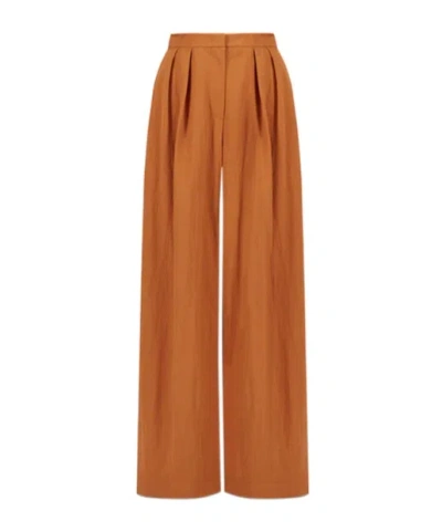 Harris Wharf London High-waisted Palazzo Pants In Brown