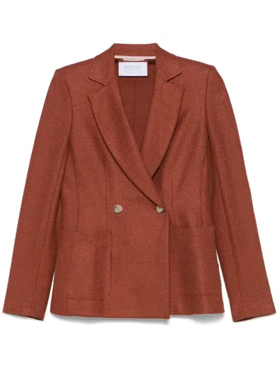 Harris Wharf London Honeycomb-knit Blazer In Beige