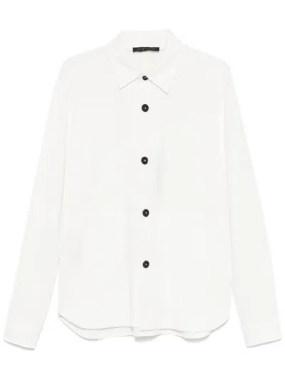 Harris Wharf London Honeycomb Overshirt In White