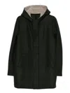 Harris Wharf London Hooded Parka In Green