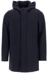 HARRIS WHARF LONDON HARRIS WHARF LONDON HOODED WOOL COAT IN BOILED WOOL