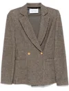 Harris Wharf London Houndstooth-pattern Blazer In Neutrals