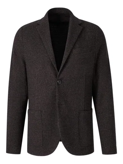 HARRIS WHARF LONDON HOUNDSTOOTH SINGLE-BREASTED BLAZER