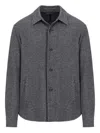 Harris Wharf London Houndstooth Wool Jacket In Gray