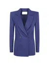 Harris Wharf London Houndstooth-pattern Wool Blazer In Blue