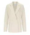Harris Wharf London Structured Double-breasted Blazer With Notched Lapels In Neutral