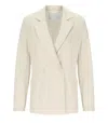 Harris Wharf London Ivory Double-breasted Blazer In Purple