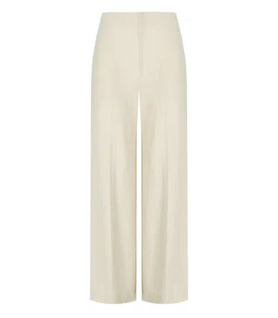 Harris Wharf London Ivory Flare Trousers In Beige
