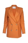 Harris Wharf London Women Oversized D.b. Blazer With S.p. Rayon In Orange