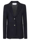 Harris Wharf London Notched-collar Double-breasted Jacket In Blue