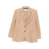Harris Wharf London Patch-pocket Buttoned Blazer In Brown