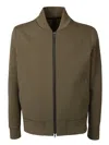 Harris Wharf London Two-pocket Zip-up Bomber Jacket In Green