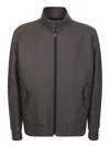 Harris Wharf London Harrington Jacket In Virgin Wool Grey In Grey