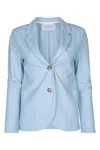 Harris Wharf London Light Blue Single Breasted Blazer In Blue