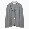 Harris Wharf London Light Grey Single-breasted Cotton Jacket In Grey