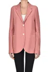 Harris Wharf London Knitted Single-breasted Blazer In Dark Pink