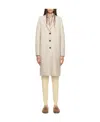 Harris Wharf London Logo Lapel Coat In Nude