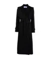 Harris Wharf London Coat With Belted Lapels In Black