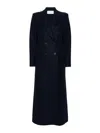 Harris Wharf London Wool Double-breasted Coat In Azul