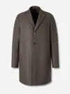 Harris Wharf London Button-fastening Coat In Brown