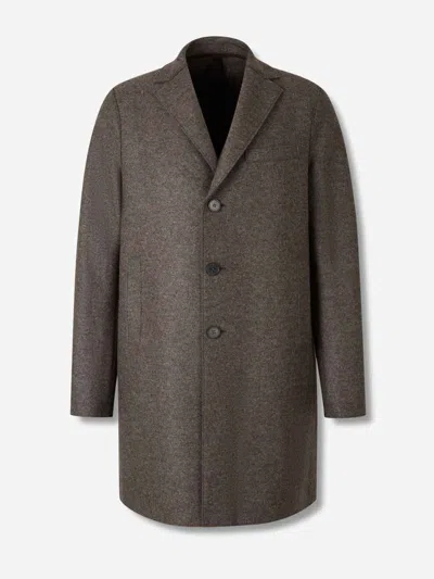 Harris Wharf London Button-fastening Coat In Brown