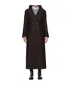 Harris Wharf London Long Double-breasted Coat In Black