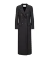 Harris Wharf London Long Double Breasted Tailored Coat Pressed Wool In Black
