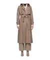 Harris Wharf London Long Flat-collar Coat In Brown