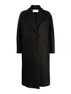 Harris Wharf London Notched-lapels Single-breasted Coat In Dark Brown