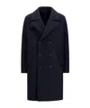 Harris Wharf London Long Peacoat Boiled Wool In Blue