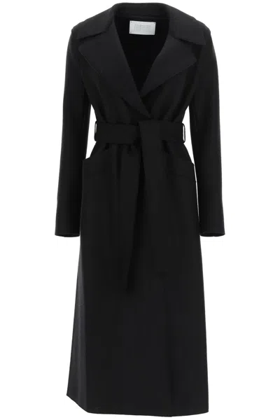 HARRIS WHARF LONDON LONG PRESSED WOOL COAT