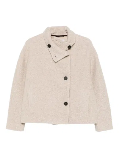 Harris Wharf London Long-sleeve Buttoned Jacket In Neutral