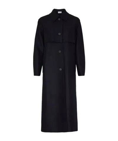 Harris Wharf London Long Sleeve Coat In Black