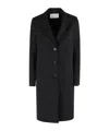 Harris Wharf London Virgin Wool Single-breasted Coat In Black