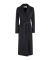 Harris Wharf London Long Coat In Pressed Wool In Black