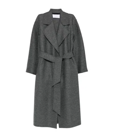 HARRIS WHARF LONDON BELTED WOOL COAT