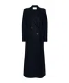 Harris Wharf London Wool Double-breasted Coat In Black