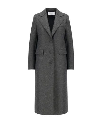 Harris Wharf London Long-sleeved Coat In Black