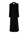 Harris Wharf London Black Double-breasted Long Coat With Peak Revers In Wool Woman In Black