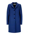 Harris Wharf London Button-fastening Wool Coat In Blue