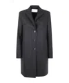 Harris Wharf London Button-fastening Wool Coat In Gray