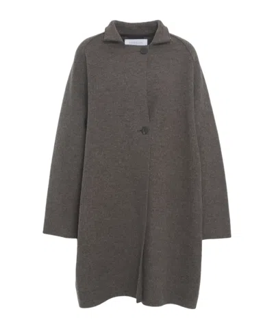 Harris Wharf London Long-sleeved Coat In Gray
