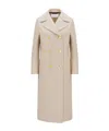 Harris Wharf London Women Double-breasted Military Coat With Back Vent In Nude